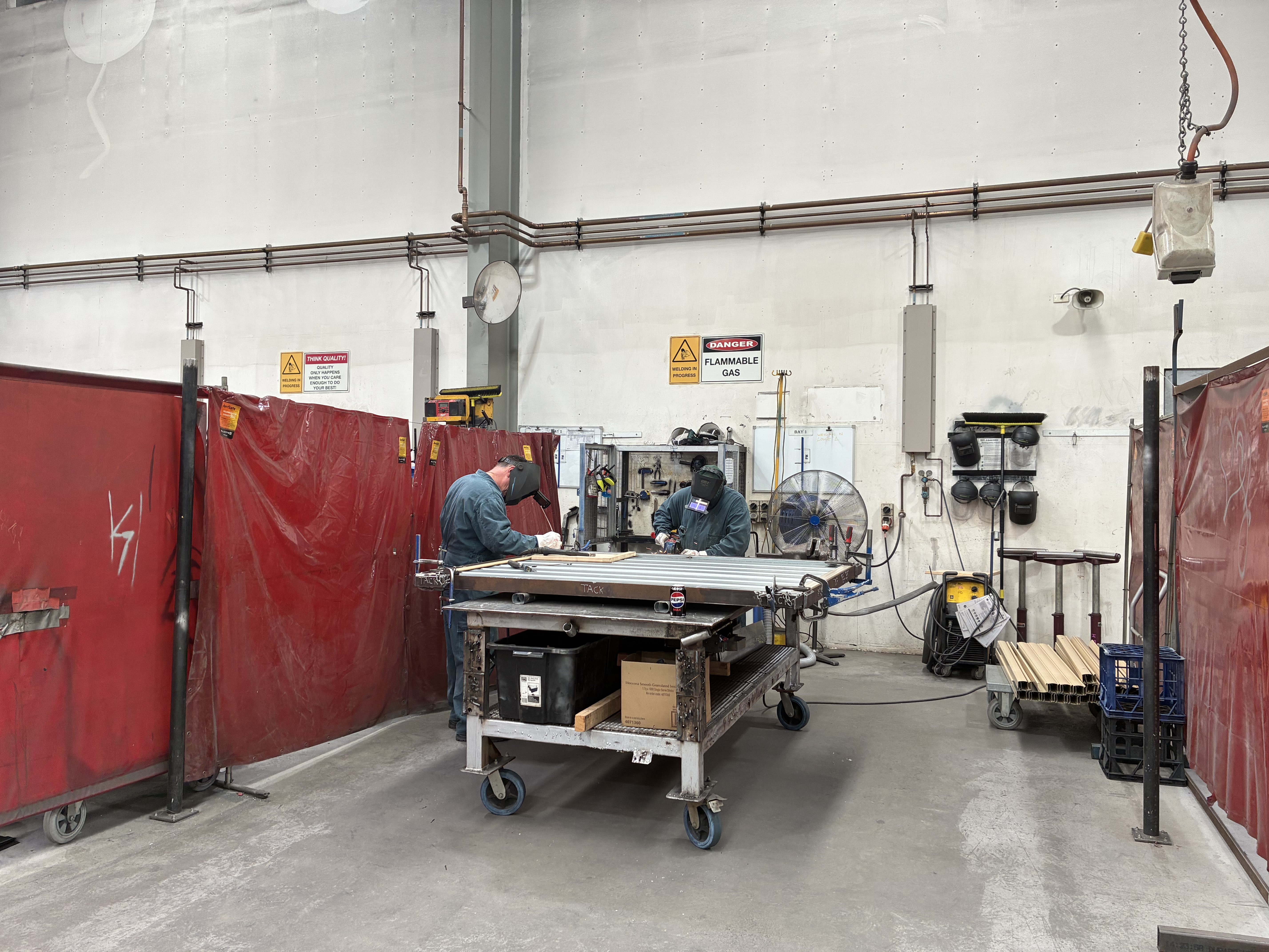Men working in a factory