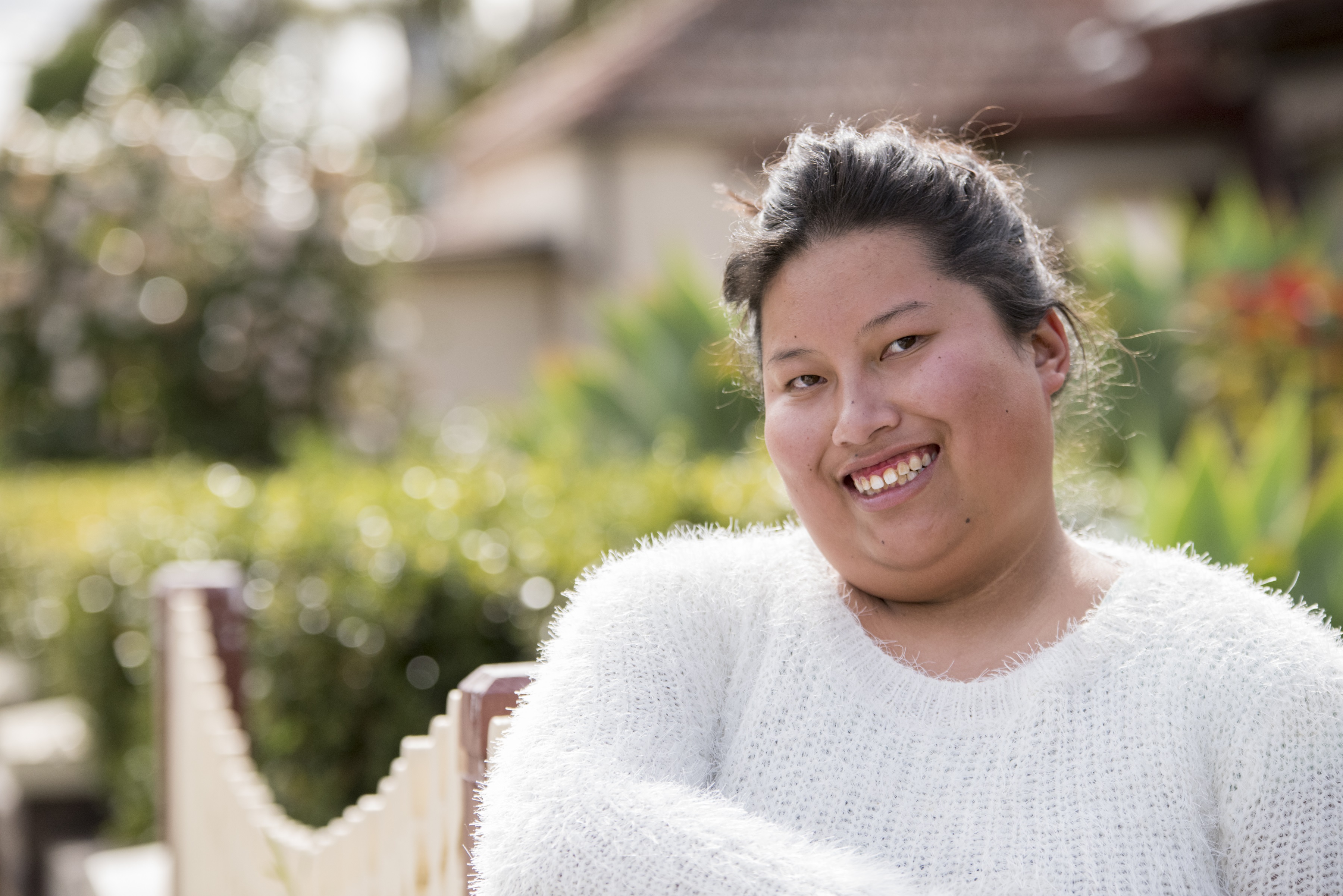 Woman smiling