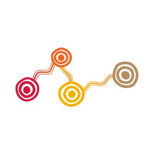 Aboriginal art work designed by an Aboriginal graphic designer, Charmaine Mumbulla