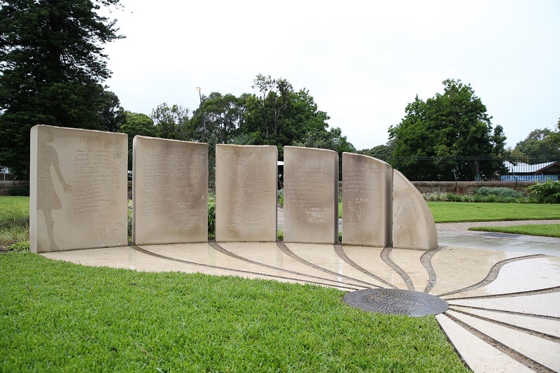 Parramatta Girls' Home Memorial wall and footpath